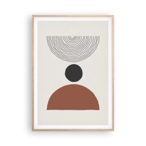 Plagát v ráme zo svetlého duba - V centre pozornosti - 70x100 cm