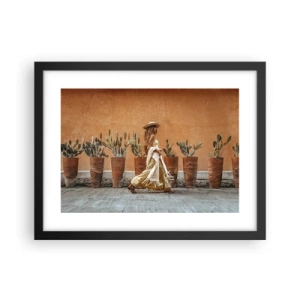 Plagát v čiernom ráme - V hippie štýle - 40x30 cm