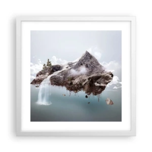 Plagát v bielom ráme - Pohľad surrealistu - 40x40 cm