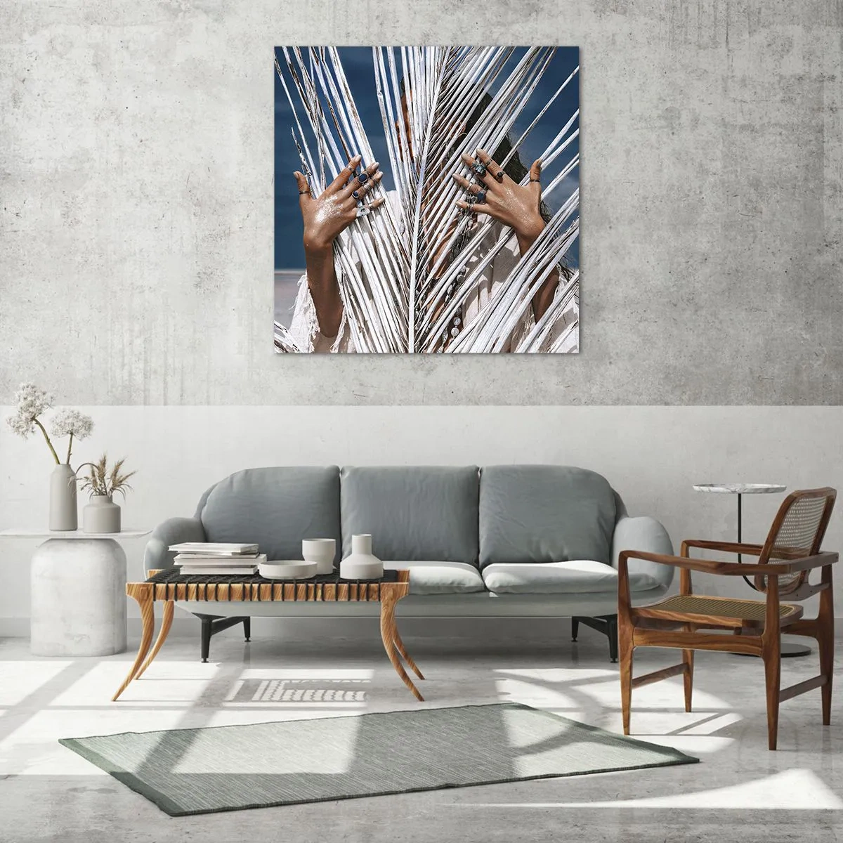 Obraz na skle - Šamanové dievča? - 60x60 cm