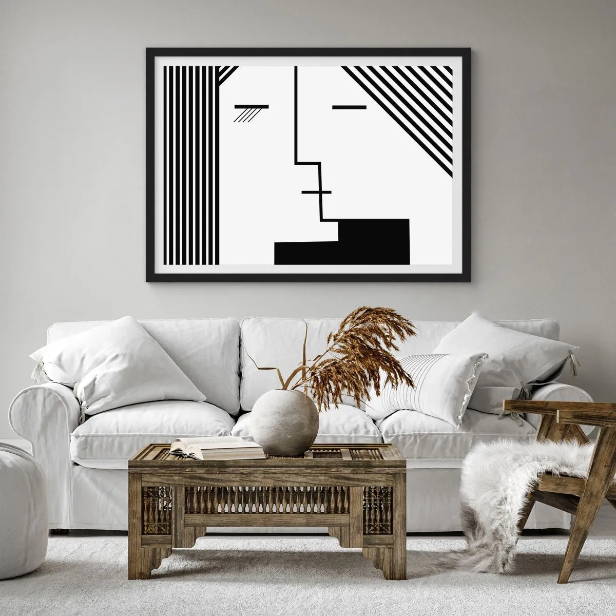 Plagát v čiernom ráme - Proste bozk - 91x61 cm