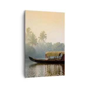 Obraz na plátne - Dom na rieke - 80x120 cm