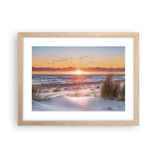 Plagát v ráme zo svetlého duba - Horizontálna krajina - 40x30 cm