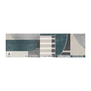 Vzorka samolepiacej fototapety Deluxe Sticker - Kompozícia na úrovni - Minimalizmus, Tvary, Pastel - 100x30 cm