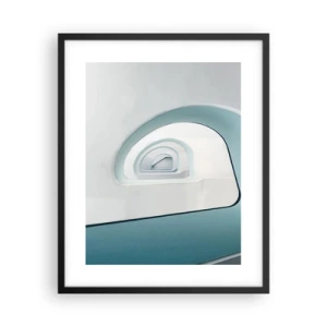 Plagát v čiernom ráme - Na dno modrej - 40x50 cm