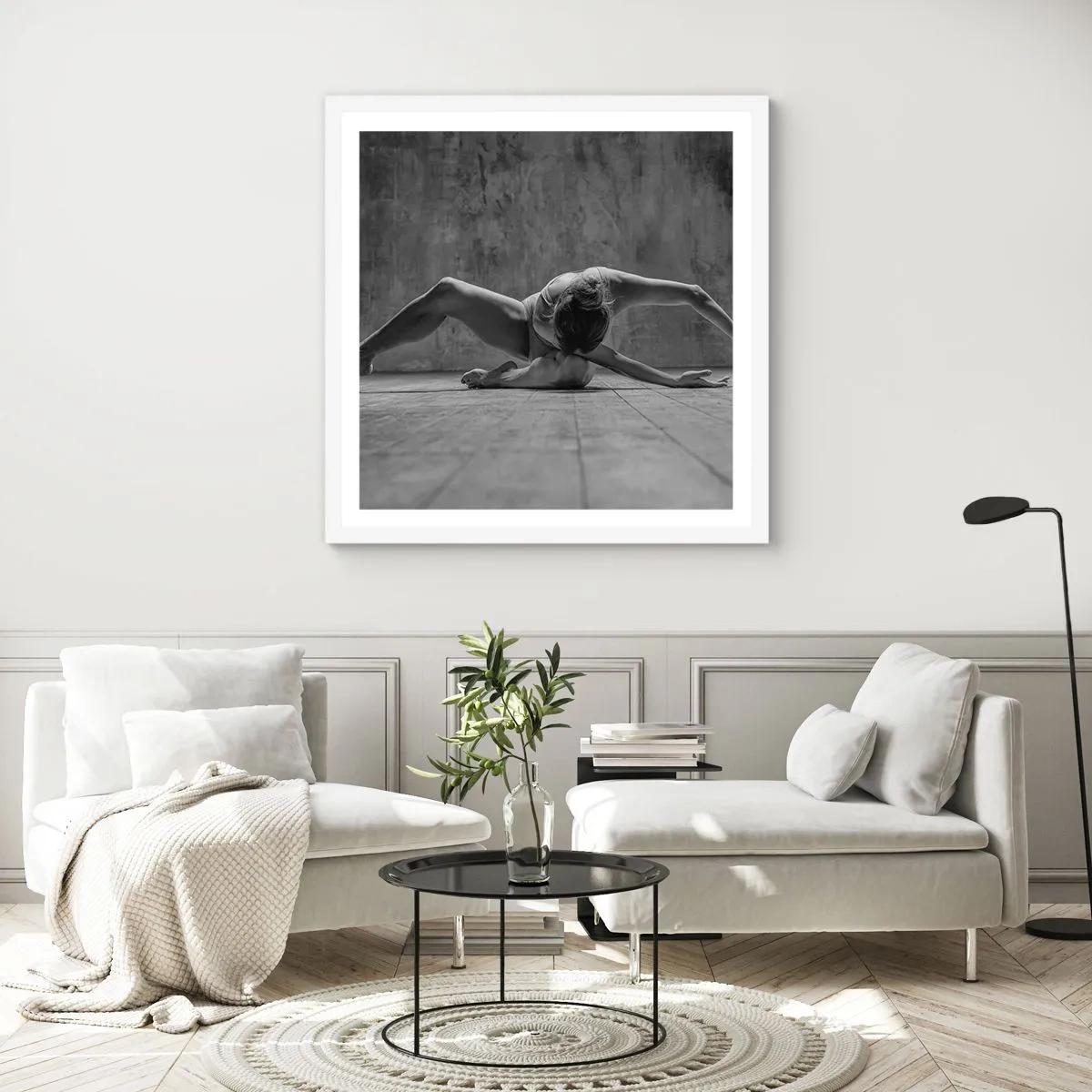 Plagát v bielom ráme - Nájdená symetria - 60x60 cm