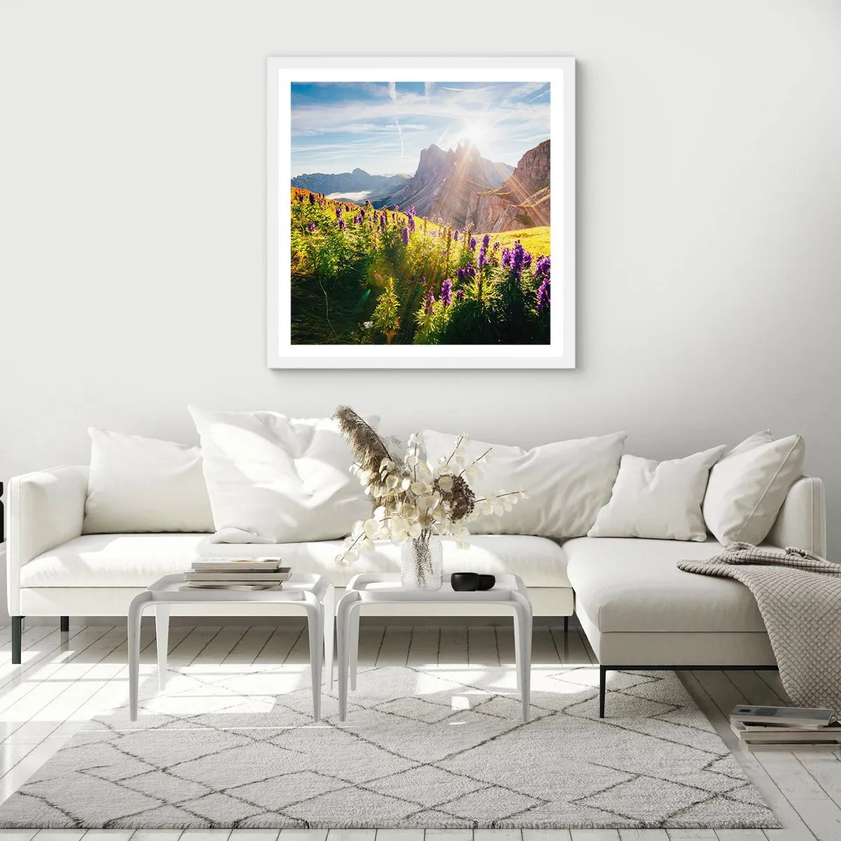 Plagát v bielom ráme - Tajomný život bylín - 30x30 cm