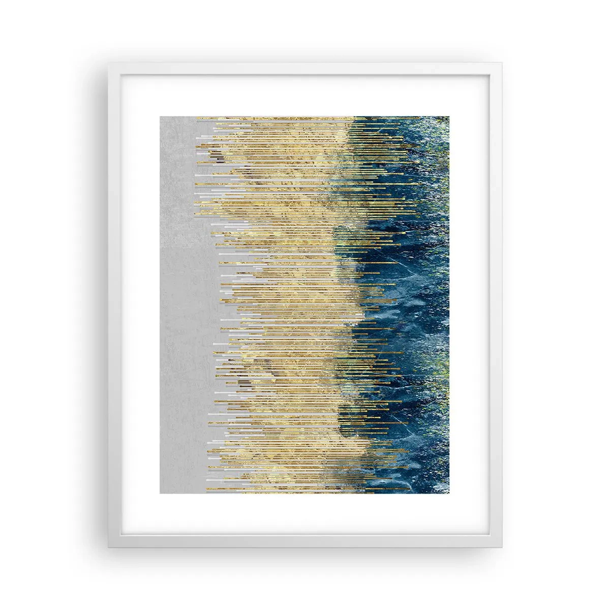 Plagát v bielom ráme - Pozlátená hranica - 40x50 cm
