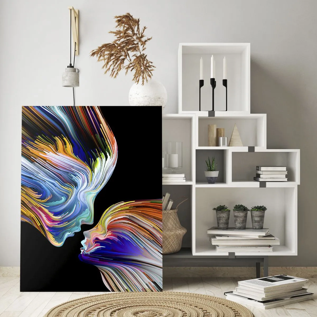 Obraz na skle - Fúzie energie a svetla - 70x100 cm