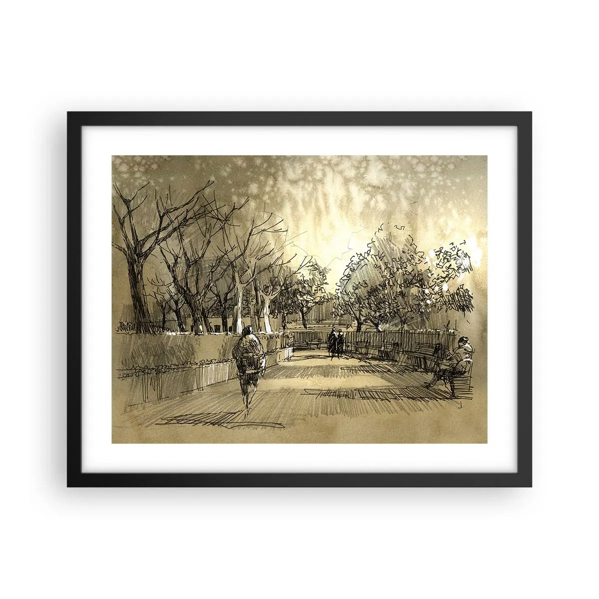 Plagát v čiernom ráme - Pierkom zastavený okamih - 50x40 cm