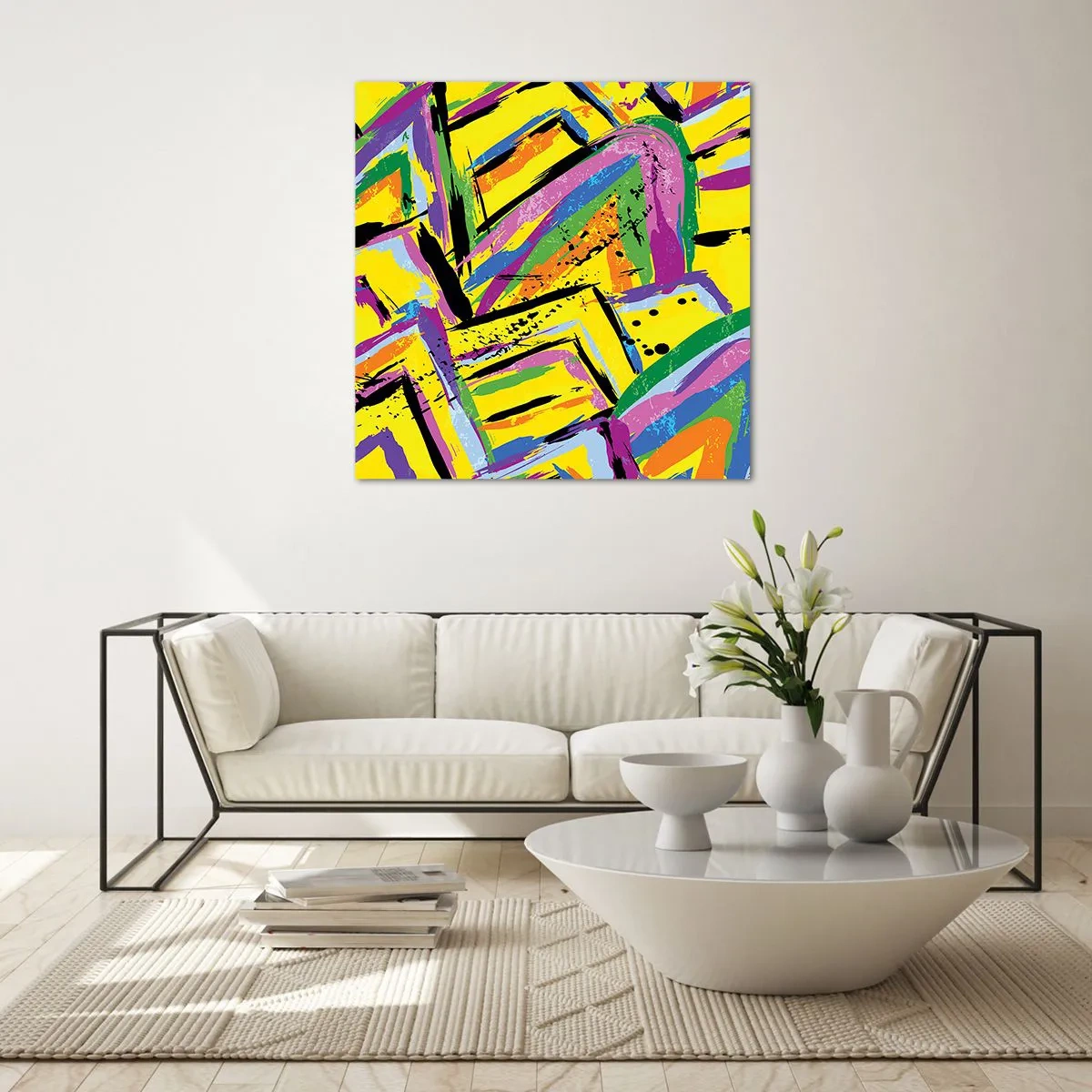 Obraz na skle - Až kričí radosťou - 60x60 cm