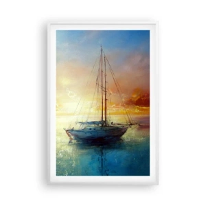 Plagát v bielom ráme - V zlatom zálive - 61x91 cm