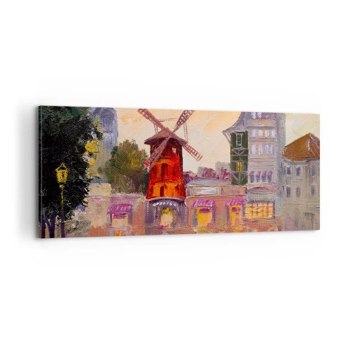 Obraz na plátne - Parížske ikony – Moulin Rouge - 100x40 cm