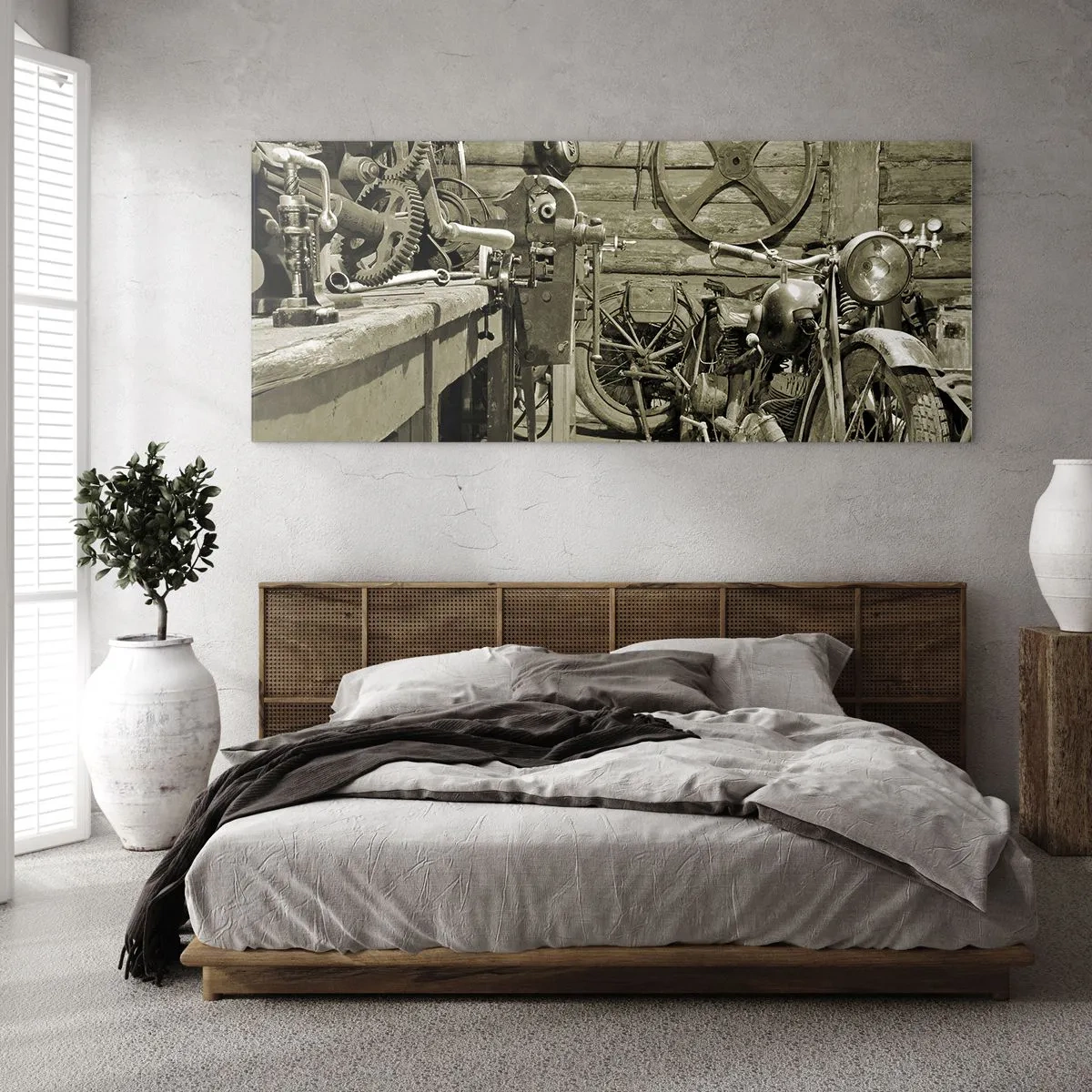 Obraz na skle - V kôlni strýka Mariána - 100x40 cm