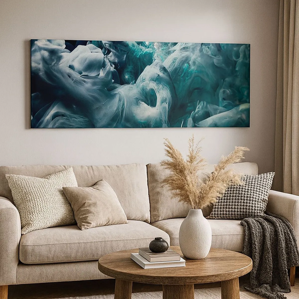 Obraz na plátne - Pohyb farby - 100x40 cm