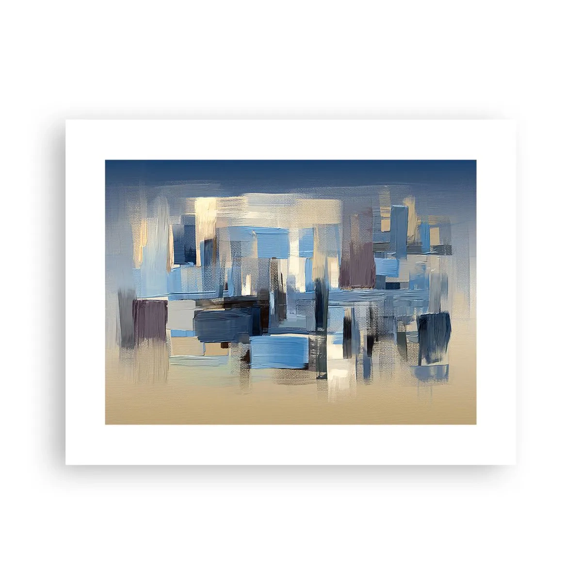 Plagát - Modrá konštrukcia - 40x30 cm