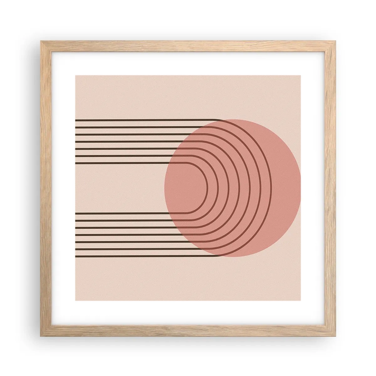 Plagát v ráme zo svetlého duba - Neodolateľná príťažlivosť - 40x40 cm