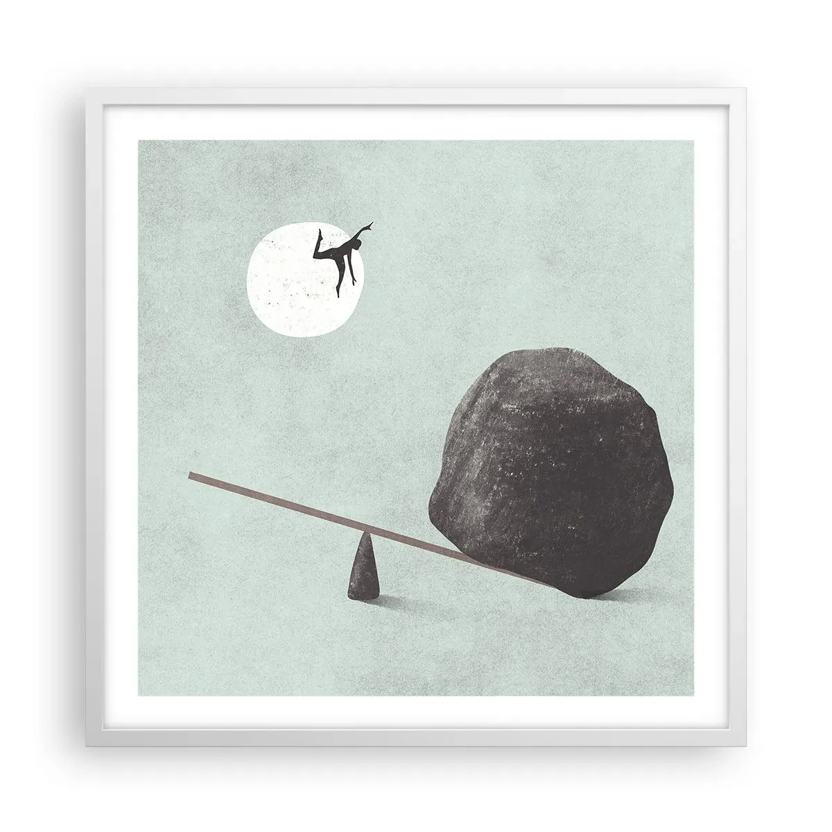 Plagát v bielom ráme - Splnený sen - 60x60 cm