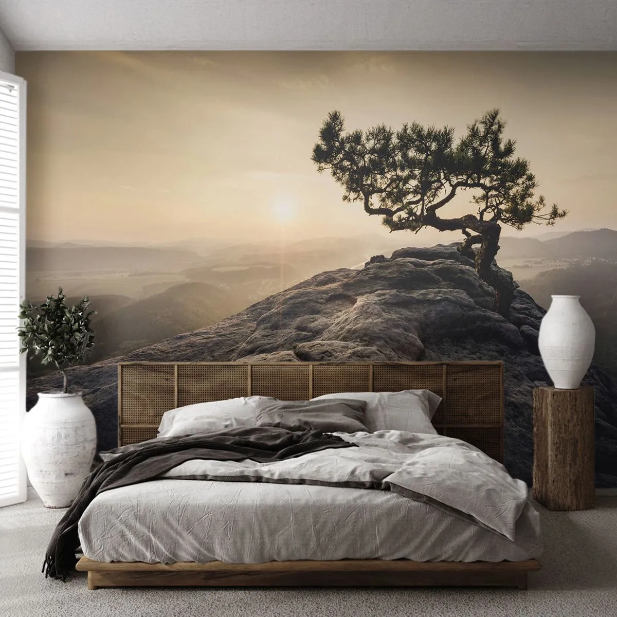 Fototapeta Premium Sand - Život vždy víťazí - Horská krajina, Borovica, hory - 100x70 cm