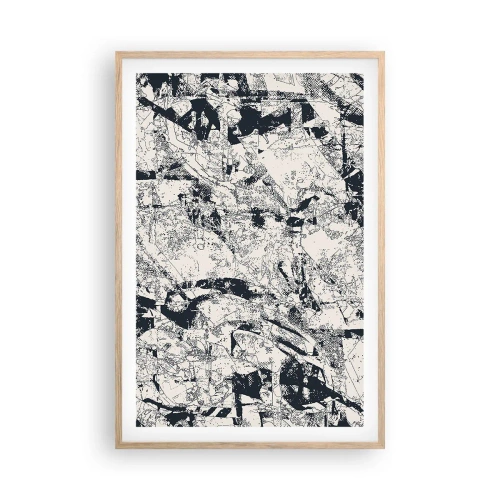 Plagát v ráme zo svetlého duba - Prelínanie protikladov - 61x91 cm