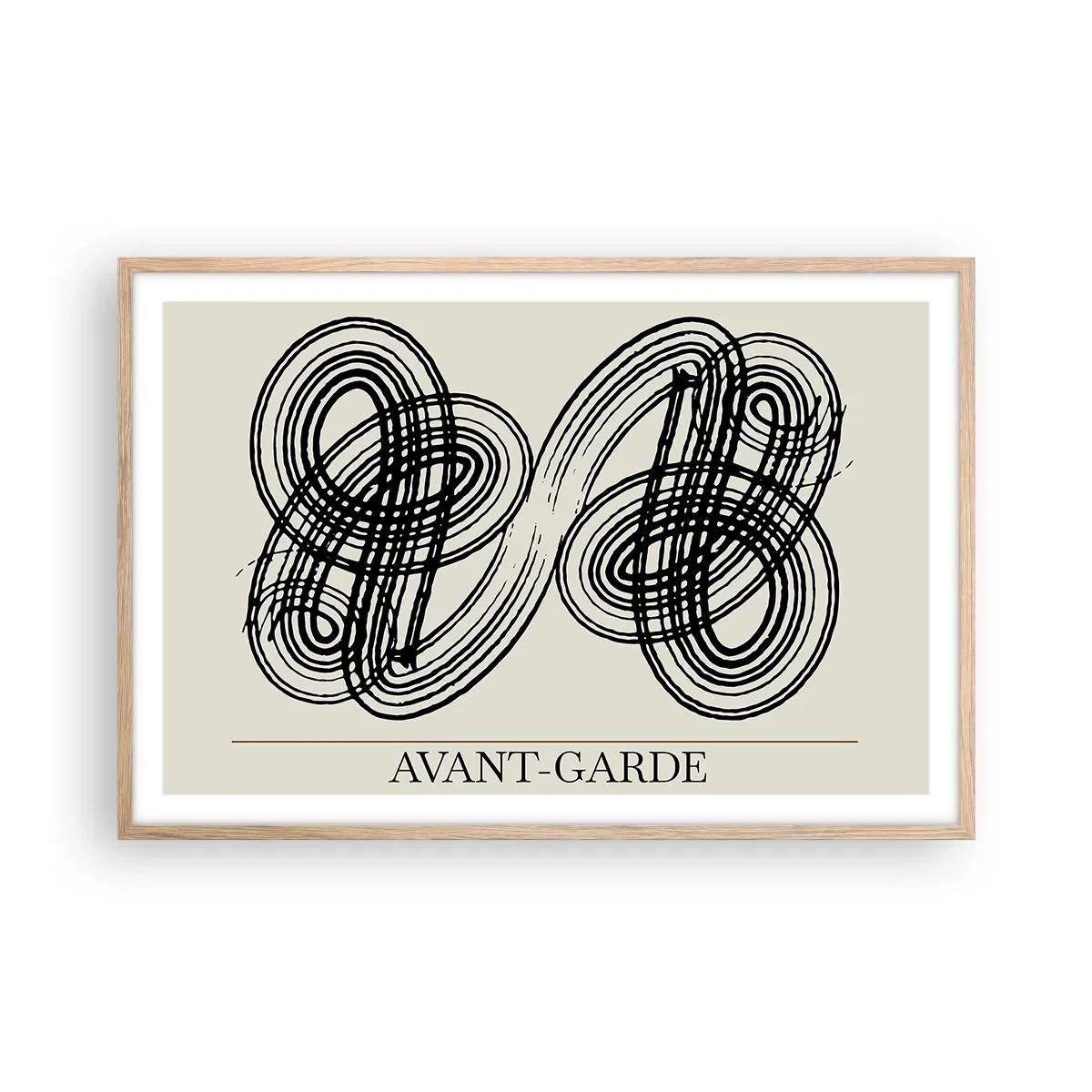 Plagát v ráme zo svetlého duba - Vyšlo to spontánne - 91x61 cm