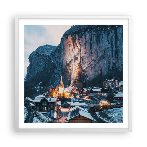 Plagát v bielom ráme - Svetlý duch zimy - 60x60 cm