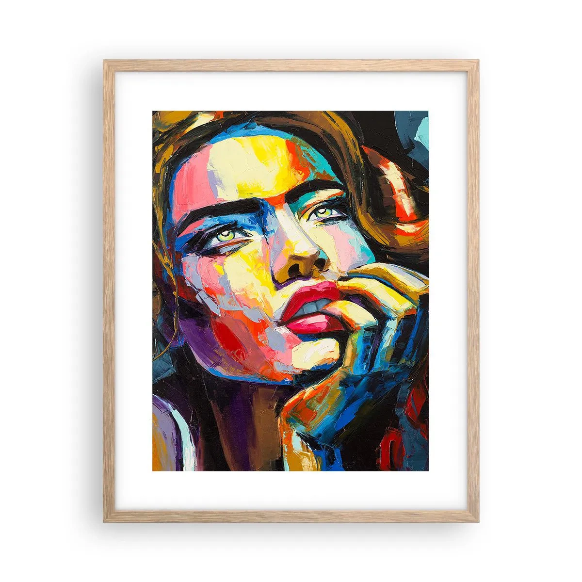 Plagát v ráme zo svetlého duba - Sny, ako vtáky letia oblohou - 40x50 cm