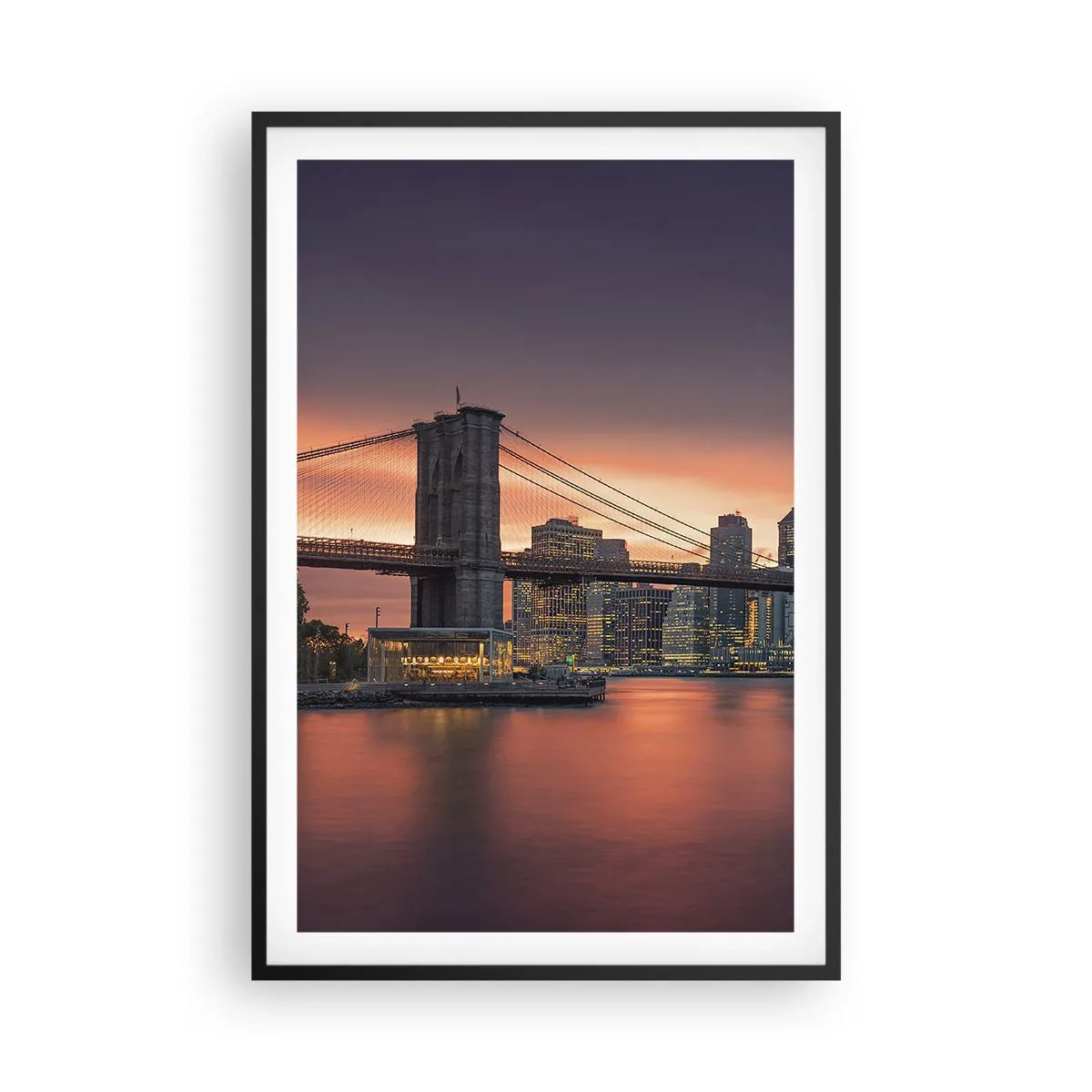 Plagát v čiernom ráme - Ponorené do ľaliového ticha - 61x91 cm