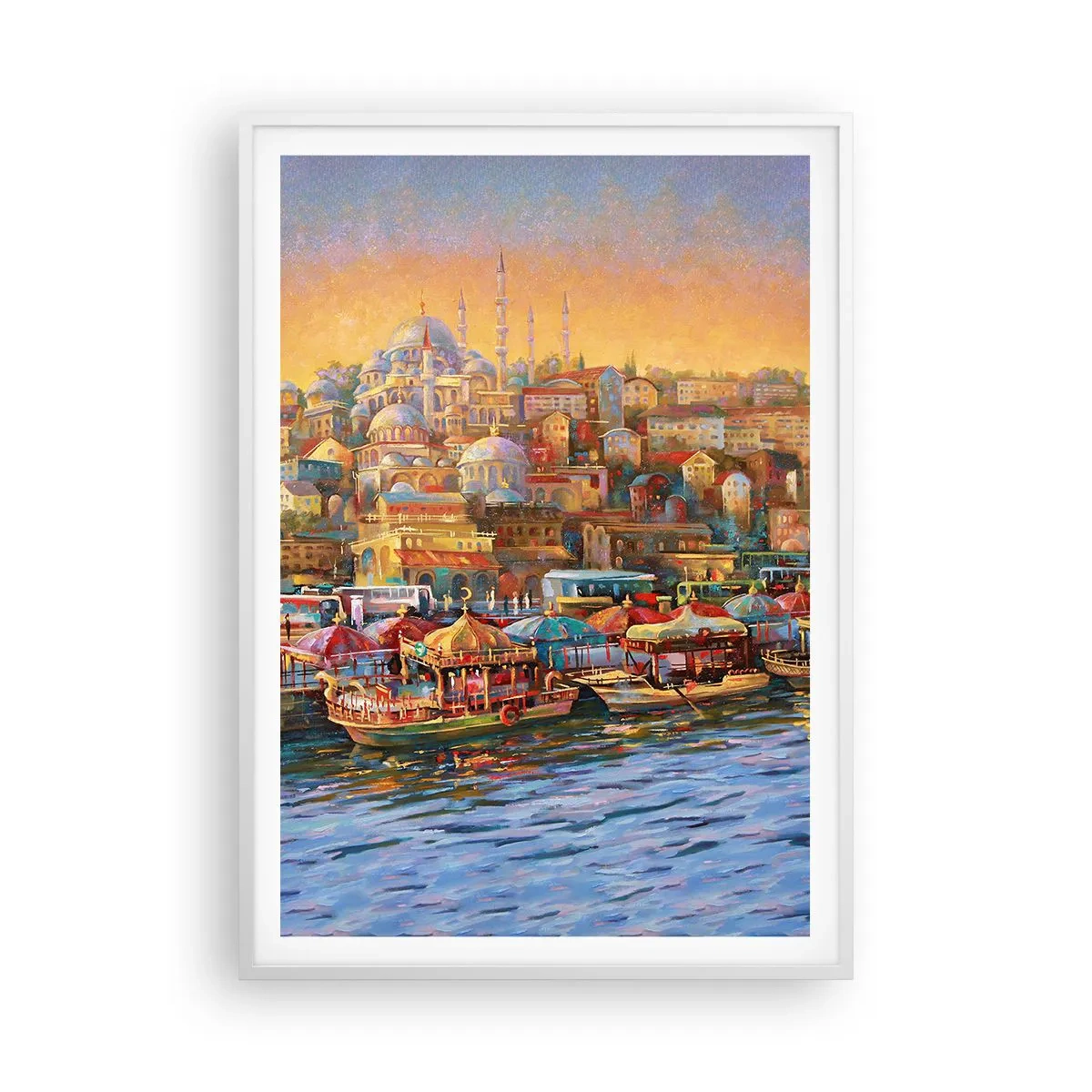 Plagát v bielom ráme - Istanbulský príbeh - 70x100 cm