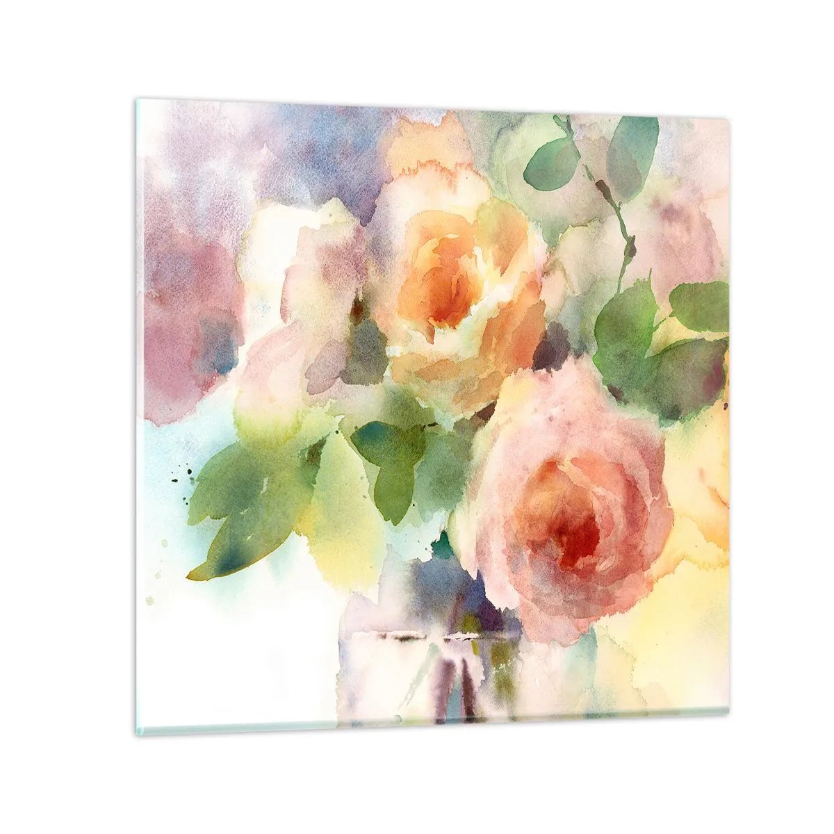 Obraz na skle - Jemné ako akvarel - 70x70 cm