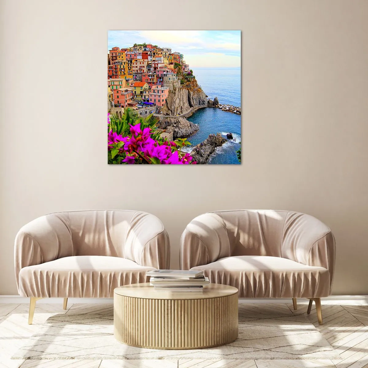 Obraz na skle - Usmievavé mesto - 70x70 cm