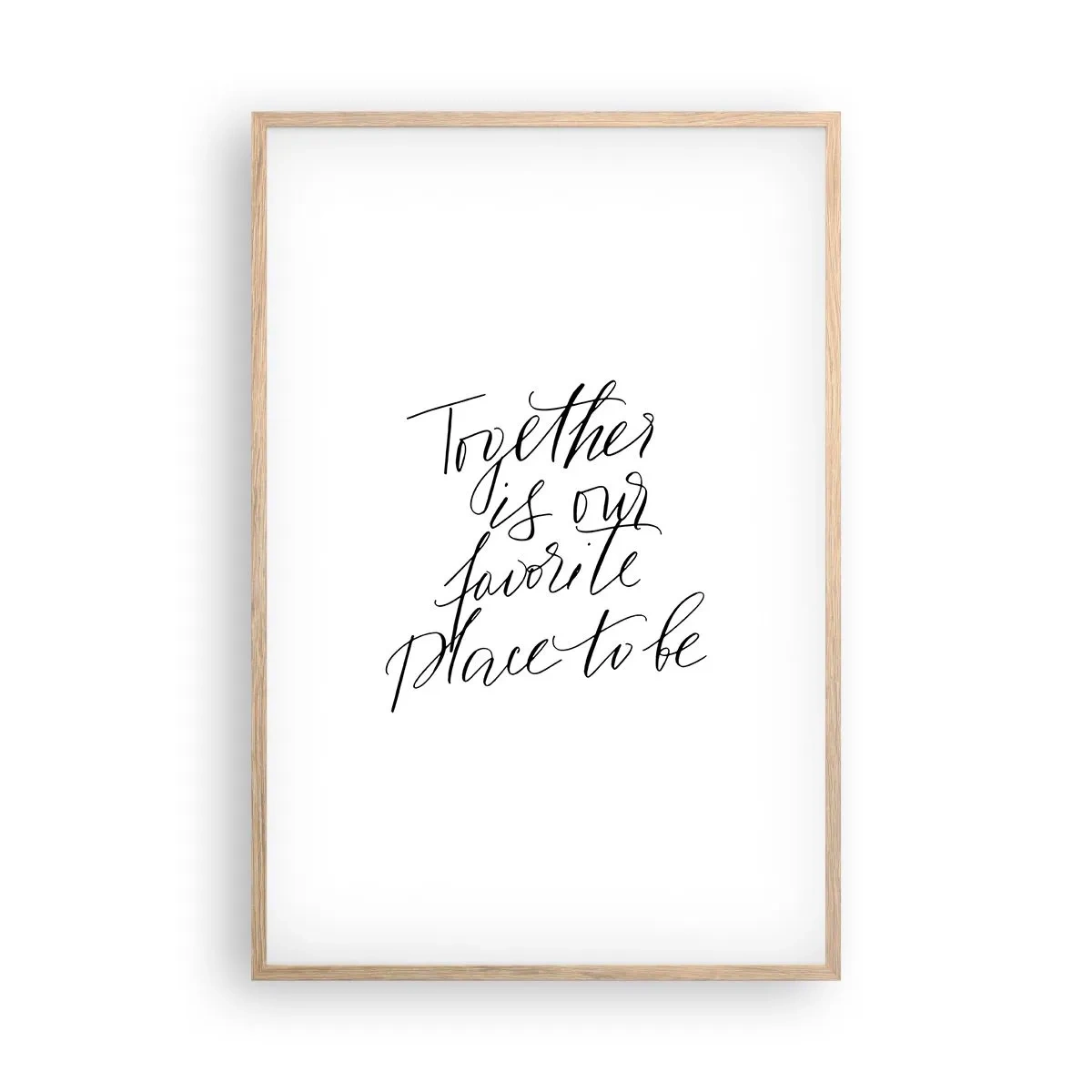 Plagát v ráme zo svetlého duba - Cítite to tiež? - 61x91 cm