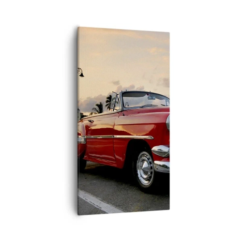 Obraz na plátne - Červená žiara trópov - 55x100 cm