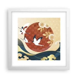 Plagát v bielom ráme - Japonská rozprávka - 30x30 cm