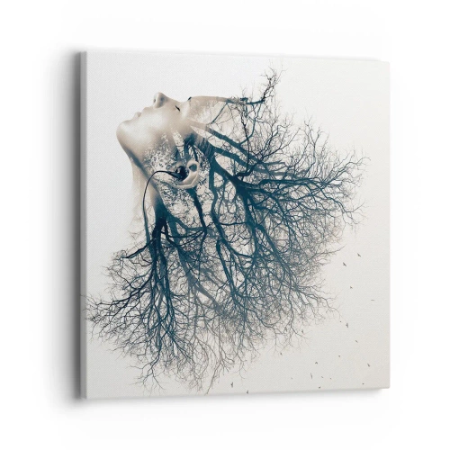 Obraz na plátne - Očarená šepotom stromu - 40x40 cm