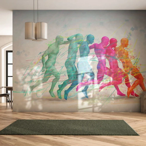 Fototapeta Premium Canvas - Harmónia pohybu - Abstrakcia, Muž, Šport - 150x105 cm