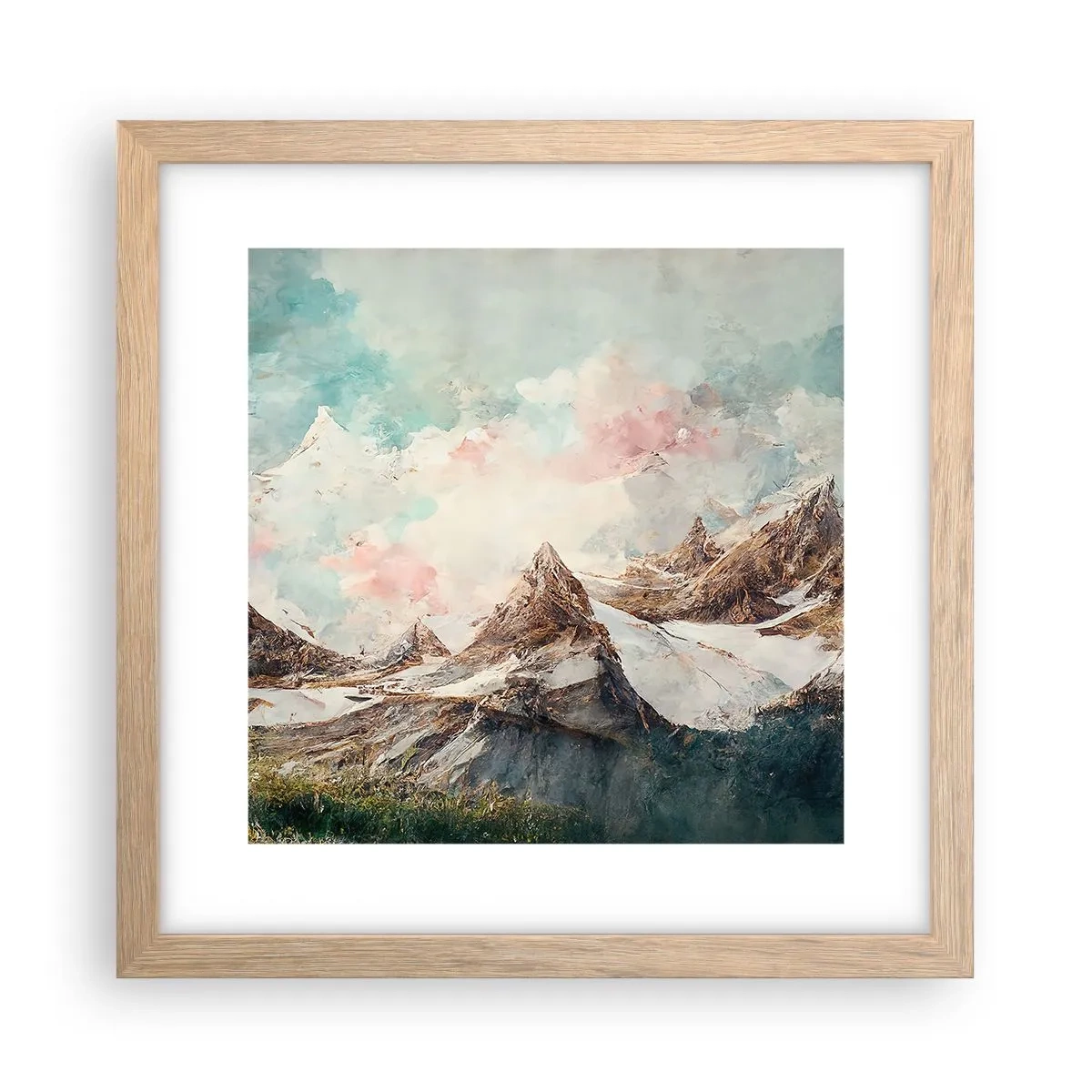 Plagát v ráme zo svetlého duba - Skalné čepele - 30x30 cm
