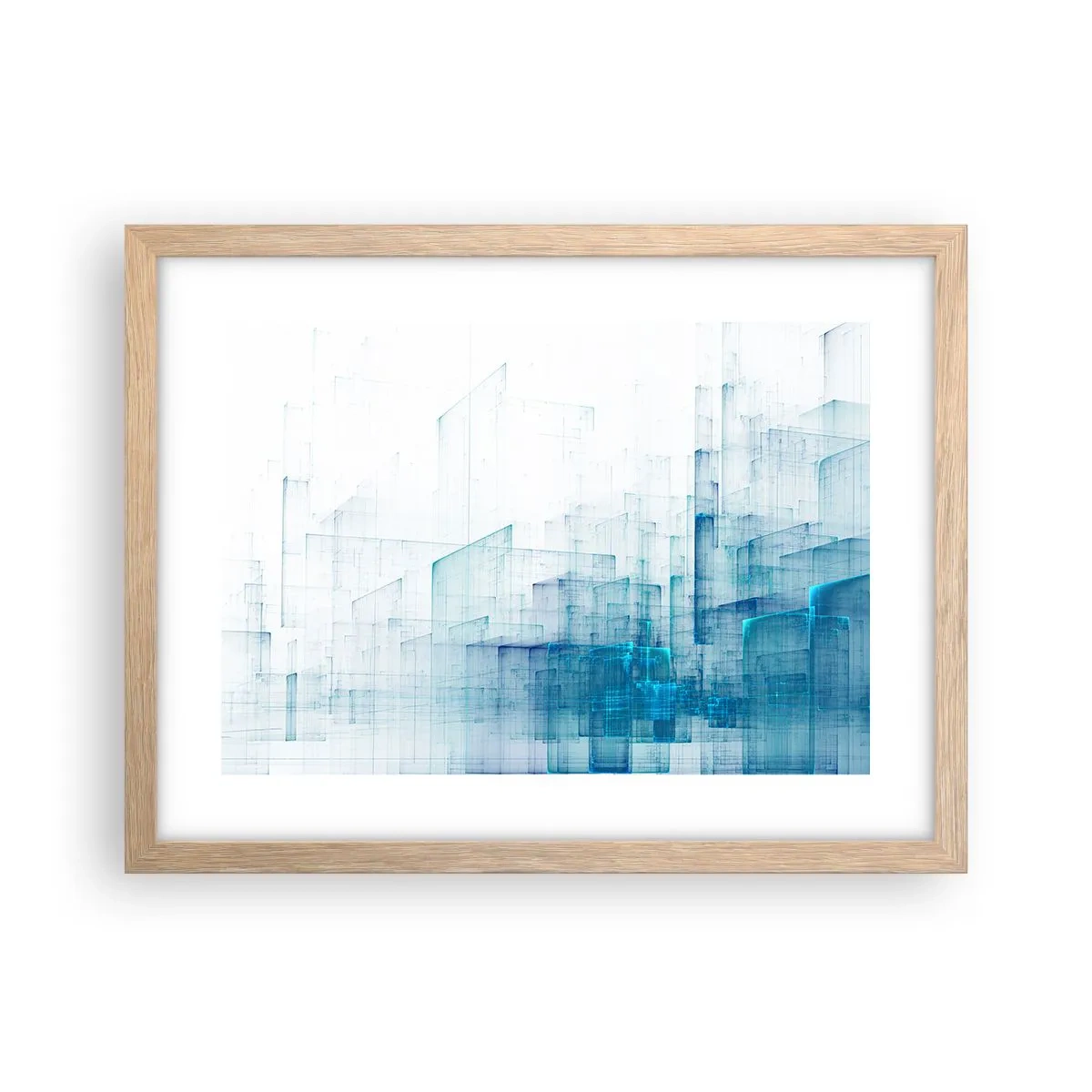 Plagát v ráme zo svetlého duba - Ako sa stal priestor - 40x30 cm