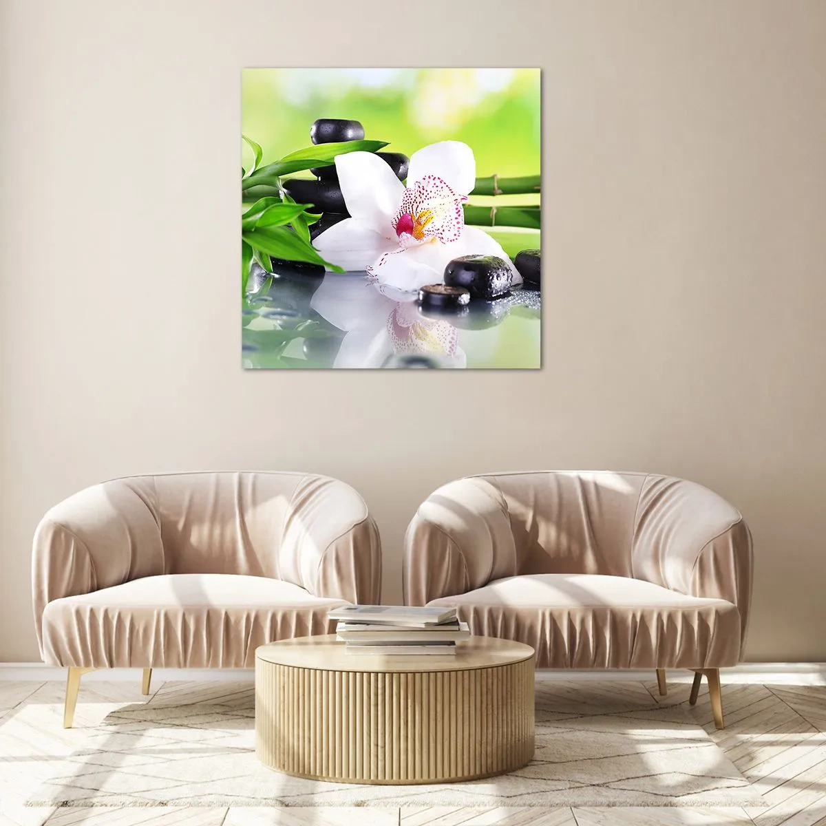 Obraz na skle - Chladná sviežosť - 70x70 cm