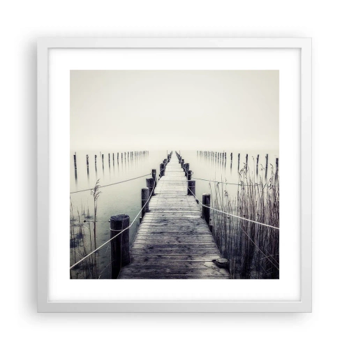 Plagát v bielom ráme - Ponor sa do pokoja - 40x40 cm