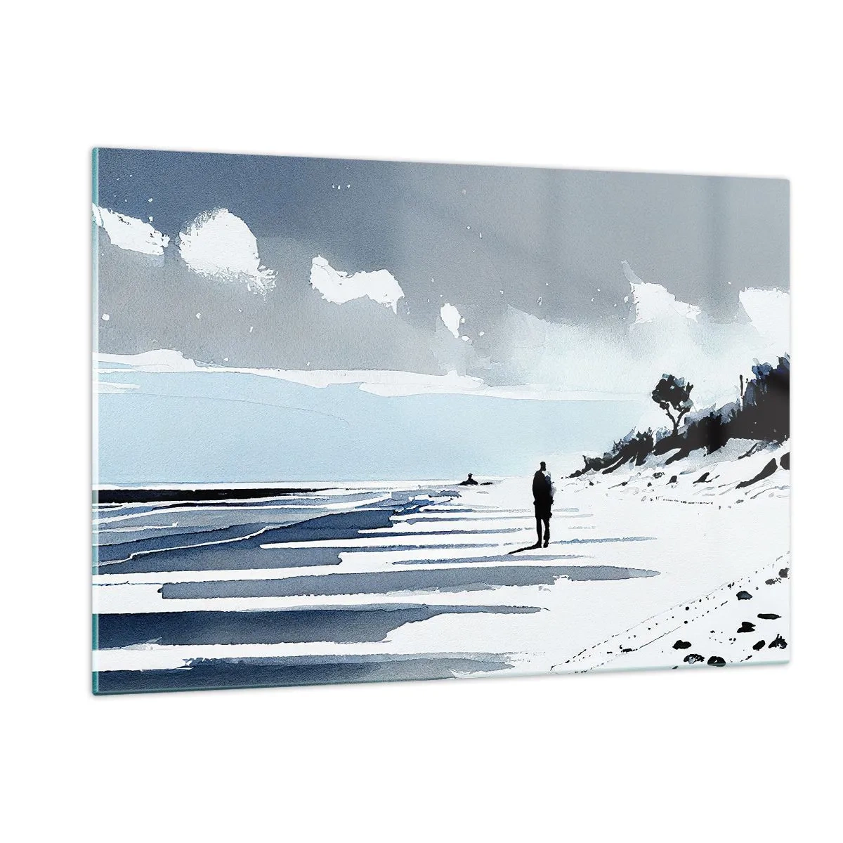 Obraz na skle - O samote - 120x80 cm