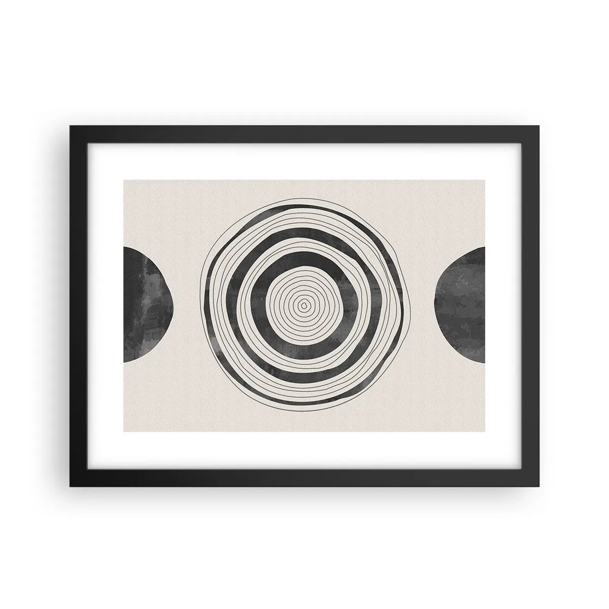 Plagát v čiernom ráme - Dôležité je to, čo je uprostred - 40x30 cm