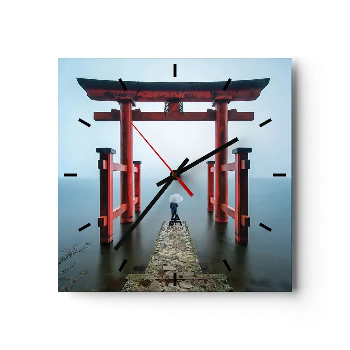 Nástenné hodiny - Japonské zamyslenie - 30x30 cm