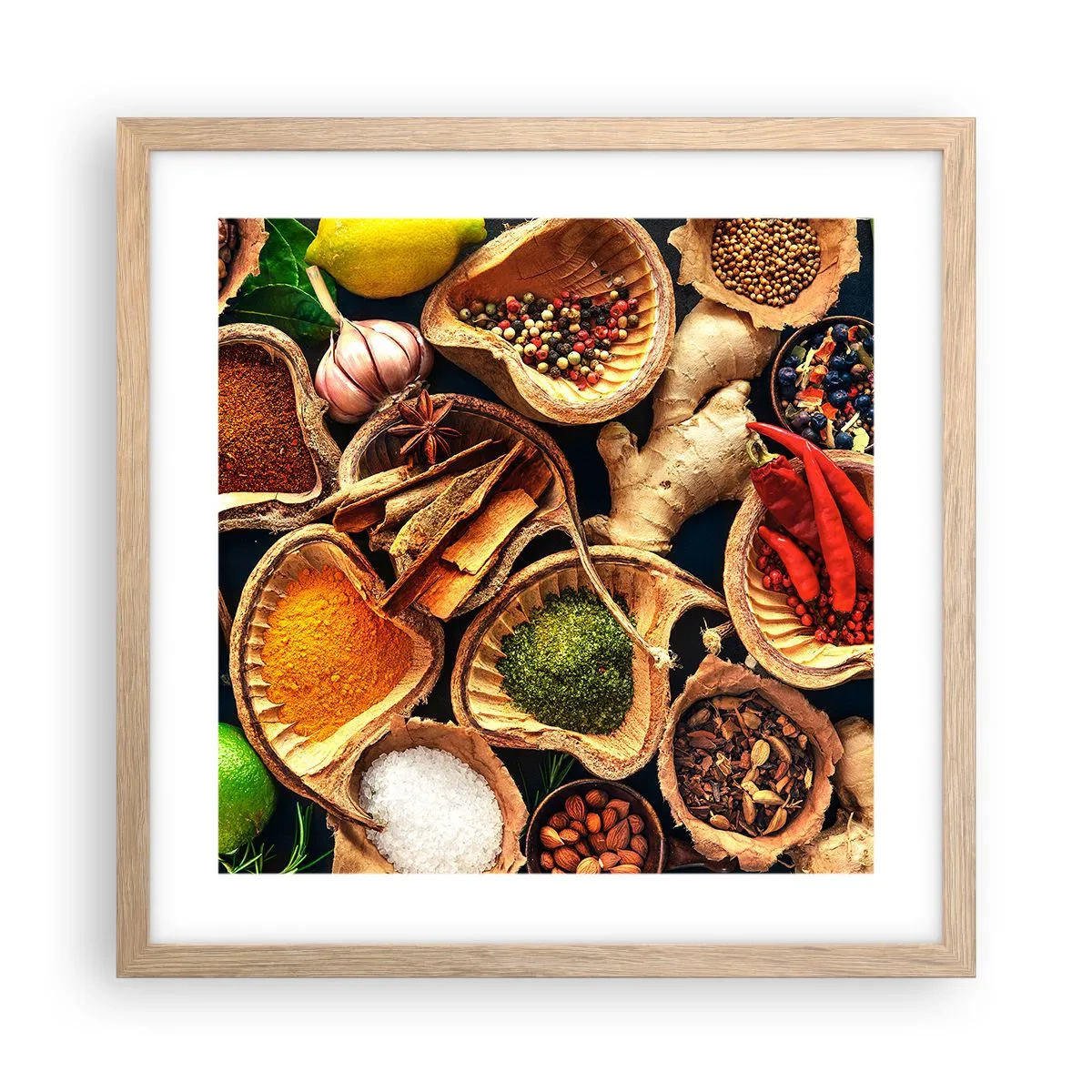 Plagát v ráme zo svetlého duba - Vezmi si, čo chceš - 40x40 cm