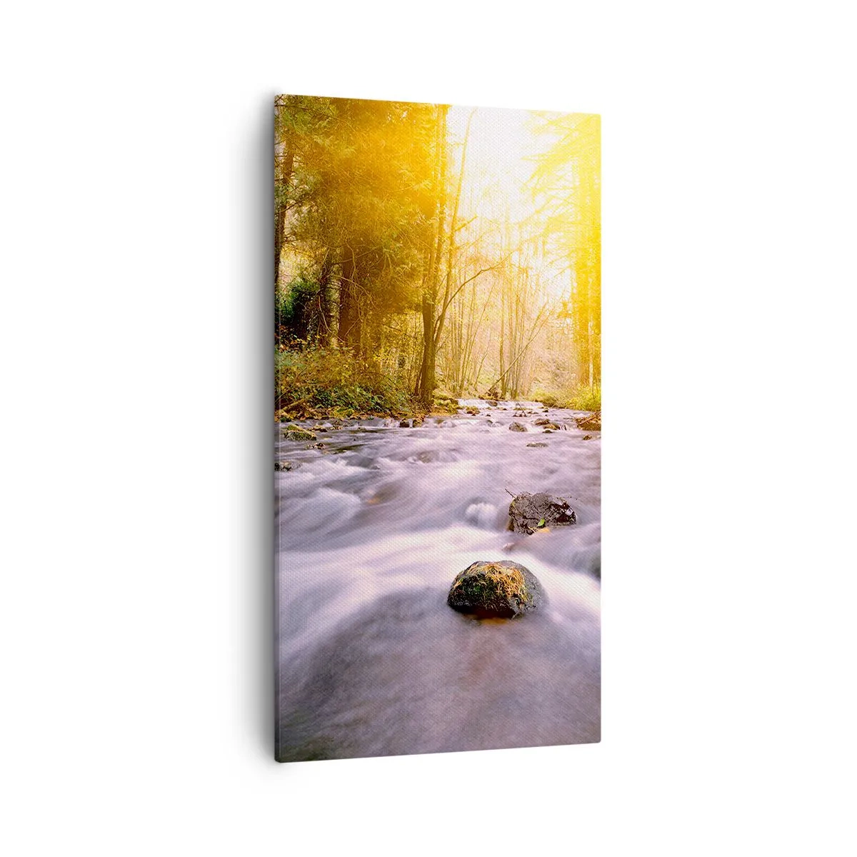 Obraz na plátne - Malachit v strieborno-zlatej podobe - 55x100 cm