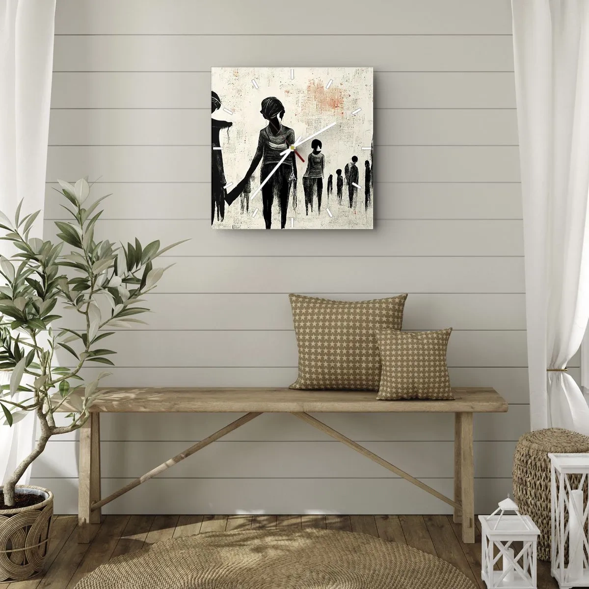 Nástenné hodiny - Proti samote - 30x30 cm