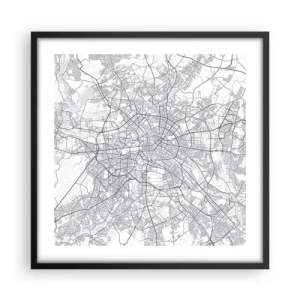 Plagát v čiernom ráme - Kvet Berlína - 50x50 cm