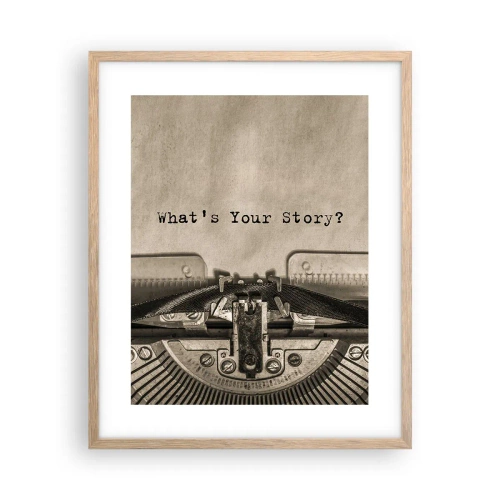 Plagát v ráme zo svetlého duba - Povedz mi - 40x50 cm