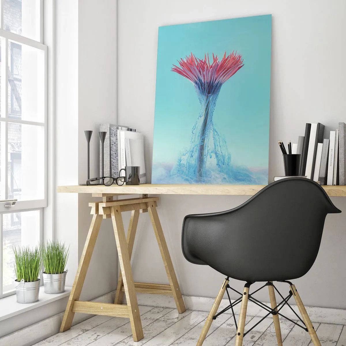 Obraz na skle - V osviežujúcom objatí - 50x70 cm