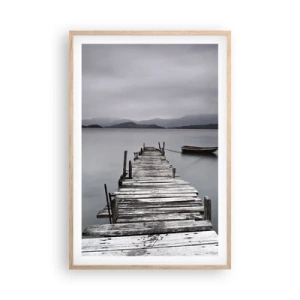 Plagát v ráme zo svetlého duba - Zajtra môžeš vyraziť - 61x91 cm